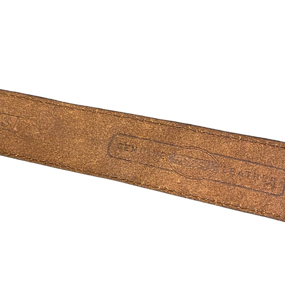 Fossil Genuine Leather Belt Women Small Boho Bohemian Metal Buckle Bead Woven - Picture 7 of 9